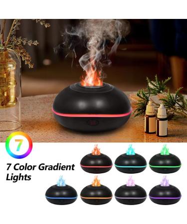 Flames Diffuser with 7 Colors & Wood Grain - 200ml Silent Air Freshener with Automatic Shutdown for Ultimate Room Fragrance - Buy Online on GoSupps.com