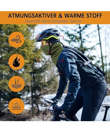 Hasagei Winter Windproof Multifuntional Scarf for Men & Women | Fleece Neck Warmer for Outdoor Activities Skiing Biking & Running - Green - Buy Online on GoSupps.com