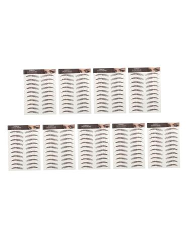 Healeved 9 Sheets Waterproof Eyebrow Stickers Imitation Eyebrow Sticker 3d Eyebrow Trimming Transfer Stickers
