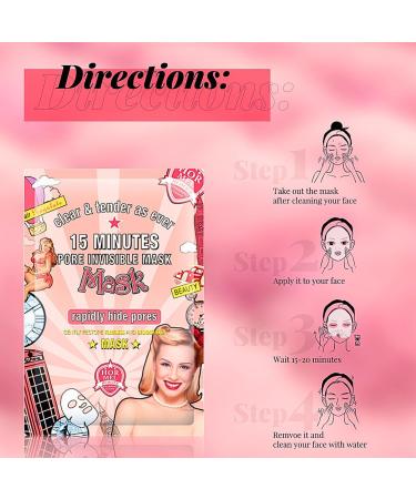 Niacinamide Sheet Mask Hydrating & Soothing Face Mask Fifteen Minutes Pore Invisible Facial Mask Korean Face Mask Improves Skin Face Care Skin Care Sets For Women for All Skin Types - Buy Online on GoSupps.com