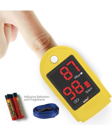Buy Pulox PO-100 Pulse Oximeter with LED Display - Includes Hard Case Batteries & Accessories - International Shipping Available - Buy Online on GoSupps.com