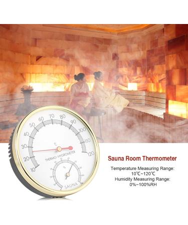 TBEST Thermo-Hygrometer Sauna - Accurate Metal Dial Thermometer & Hygrometer for Optimal Sauna Conditions - Buy Online on GoSupps.com