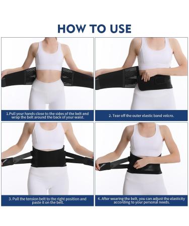 Adjustable Back Support Brace for Men & Women - Relief for Lower Back Pain - XL Size with Lumbar Pad - Buy Online on GoSupps.com