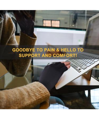 AovYoo Copper Arthritis Compression Gloves - 2 Pairs for Hand Pain Relief | Rheumatoid & Osteoarthritis Wrist Supports - Raynaud's Gloves - Buy Online on GoSupps.com