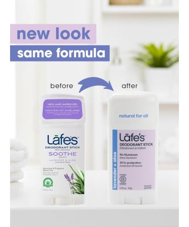 Lafe's Natural Deodorant | 2.25oz Aluminum Free Natural Deodorant Stick for Women & Men | Paraben Free & Baking Soda Free with 24-Hour Protection (Lavender & Aloe/Extra Strength 2.25 Ounce - 3-Pack) - Buy Online on GoSupps.com