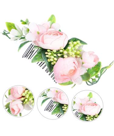 Mikinona 1pc Hair Comb Bride Headdress for Wedding Hair Accessories Bridal Floral Hair Headpiece Hair Clip Bride Wedding Headdress Cloth Artificial Flower Wedding Dress Bridegroom - Buy Online on GoSupps.com
