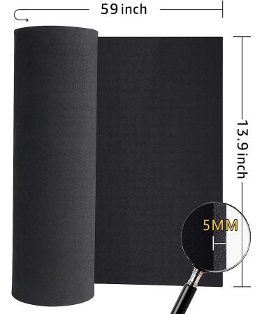 Premium Black Foam Sheet Roll 13.9 x 59 - 5mm Thick - 86kg/m3 Density for Cosplay & Crafts - by MEARCOOH - Buy Online on GoSupps.com