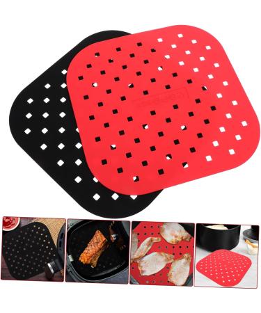 Mikinona 2pcs Silicone Oil Pad Fryer Pad Fryer Mat Airfryer Square Tray Clean Liner 20.5X20.5X1CM - Buy Online on GoSupps.com