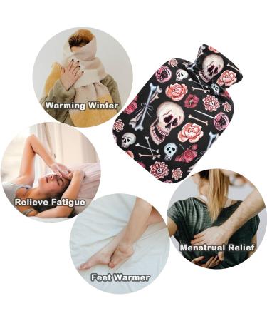 Naanle Flowers Bones Toten Heads Hot Water Bottle | 2L Hand & Foot Heating Bag for Pain Relief & Therapy - Buy Online on GoSupps.com