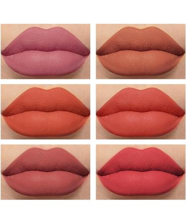 Hudhowk's 6-Part Sexy Lipstick Set | Long-Lasting Matte Velvet | Waterproof & Moisturizing | Non-Stick Lipsticks for All-Day Wear - Buy Online on GoSupps.com