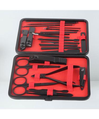 23 Pieces Black Stainless Steel Nail Clippers Set with Incisive Edges and Easy to Carry Nail Clipper Kit Ages Suitable for Hand and Foot Care Needs - Buy Online on GoSupps.com