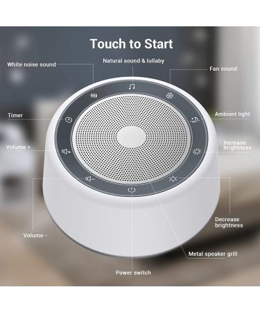 White Noise Machine with 30 Soothing Sounds, 7 Colors Night Light, 5 Timers - Portable Sound Machine for Baby & Adults - Buy Online on GoSupps.com