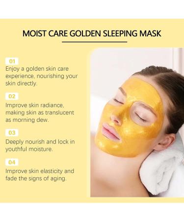 Buerfu Moisturizing Peel Facial Film - Firming Peel Face Masque - Fine Lines Removal Brightening Golden Sleep Masque Facial Film Reduces Large Pores For Home - Buy Online on GoSupps.com