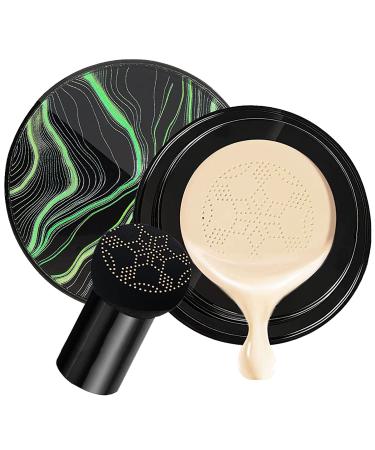 Mushroom Head Air Cushion CC Cream BB Cream Oil Control /Moisturizing Foundation Concealer Makeup Base Nude Matte Concealer BB Cream Makeup Base Long Lasting with Mushroom Sponge (Ivory)