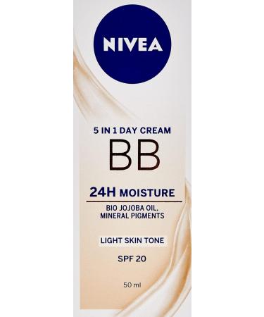  NIVEA Nivea BB Cream Light 5-in-1 Moisturiser with Organic Jojoba Oil and Minerals - 24 Hour Effectiveness - SPF 20 - 3 Bottles - Buy Online on GoSupps.com