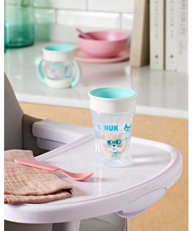 Nuk Magic Cup & Mini Magic Cup Duo-Set | Leak-Proof BPA-Free | 360 Drinking Rim | Ideal for 6-8 Months | 160ml & 230ml | Mint Mouse (Turquoise) | International Shipping Available - Buy Online on GoSupps.com
