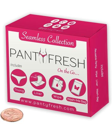 Travel Ready To-Go Panty Kit: Seamless Thong, Fresh Wipe, Pantyliner, Washbag - First Period & Incontinence Essentials - Buy Online on GoSupps.com