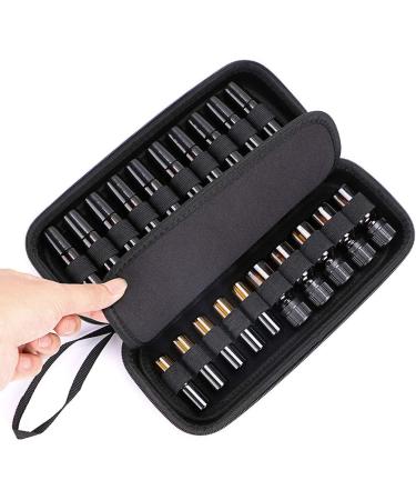 Hipiwe EVA Essential Oils Carrying Case Organizer for 20 Bottles - Portable Hard Shell Travel Bag Holder - Black - Buy Online on GoSupps.com