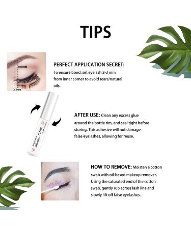 Clear Waterproof Eyelash Glue | Super Strong Hold Adhesive for Sensitive Eyes - 0.18 oz - Buy Online on GoSupps.com