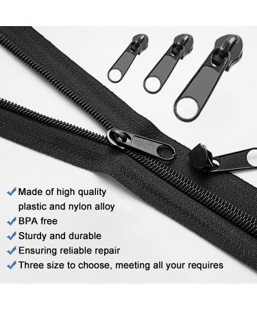 Ryaupy 8-Piece Zipper Replacement Set - Removable Zipper Sliders for Coats Suitcases & Backpacks (Black) - Fix Zippers Easily - Buy Online on GoSupps.com