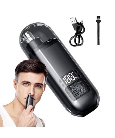 Nose Hair TrimmerNose Hair Trimmer for Women Cordless Shaver with Digital Display Waterproof for Eyebrows Face Care Black