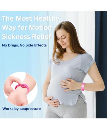 LYJEE Motion Sickness Bands - Morning Sickness Relief for Pregnant Women | Seasickness Wristbands for Cruise Travel | Rose Red Essentials - Buy Online on GoSupps.com