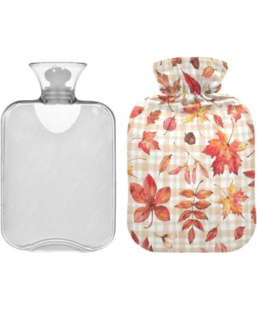 Naanle 2L Maple Leaves Heat Bottle - Transparent Hot Water Bottle for Pain Relief & Cold Therapy - Hand and Foot Heating Bag - Buy Online on GoSupps.com