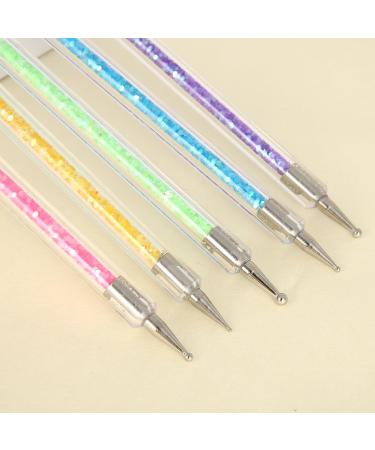 DUXMUZZ Double Ended Nail Art Brushes 5PCS Set - Nail Dotting & Liner Pens for Manicure & Nail Art Designs - Buy Online on GoSupps.com