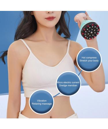 Microcurrent Meridian Brush for Cellulite Lymphatic & Head Massage - Red Light Handheld Massager for Fatigue Relief - Buy Online on GoSupps.com