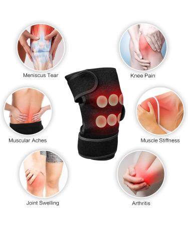 UTK Heated Knee Brace Wrap - Far Infrared Therapy for Knee and Leg Pain Relief | 6 Jade Stones | 3 Heat Settings | EMF Free | Auto Shut Off - Buy Online on GoSupps.com