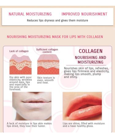 BIOAQUA Lip Plumper Collagen Nourishing Crystal Pink Lip Mask Natural Shiny Moisturizing Smooth Texture Healthy Elasticity (20) - Buy Online on GoSupps.com