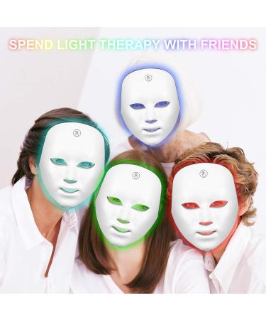 7 Color LED Facial Mask Wireless Beauty Skin Rejuvenation Photon Mask with Touch Control Light Therapy Mask for Anti-aging Acne Spot Scar Removal Smooth Wrinkles Daily Skin Care - Buy Online on GoSupps.com