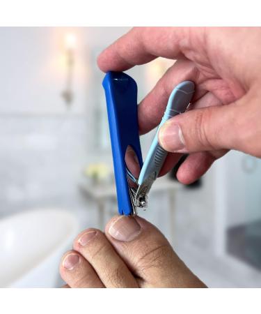 Comfort Hold Nail Clippers with Non-Slip Ribbed Cushion - Stainless Steel Sharp Trimmer for Men and Women with Arthritis or Unsteady Hands - Buy Online on GoSupps.com
