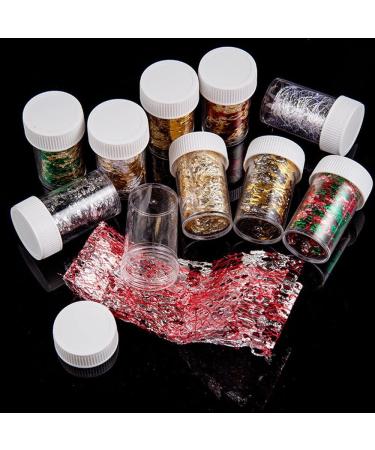 UV Sticker Nail Decorating Manicure Nail Foils 3D Gold Flakes Nail Art Foils Gold Silver Foil Mesh(Green Foil Gold Mesh) - Buy Online on GoSupps.com
