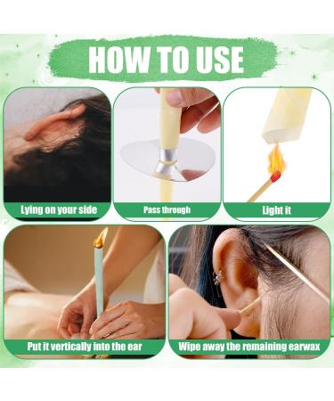 16pcs Earwax Removal Kit Ear Candles Wax Removal Ear Cleaning Candles with 20 Wooden Cotton Swabs & 8 Protective Disks Earwax Removal Tool for Ear Cleaning - Buy Online on GoSupps.com