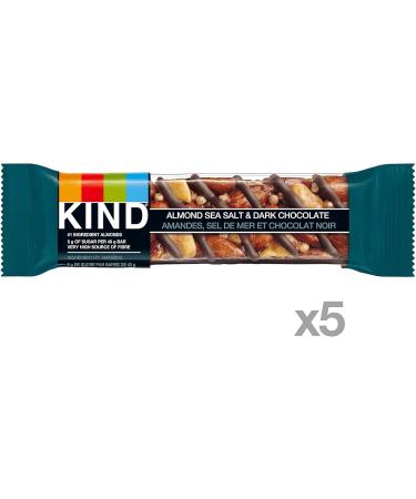 KIND Fruit & Nut Almond Sea Salt & Dark Chocolate Gluten Free Low Sugar 1.4 Ounce 5 Count Sea Salt Dark Chocolate - Buy Online on GoSupps.com