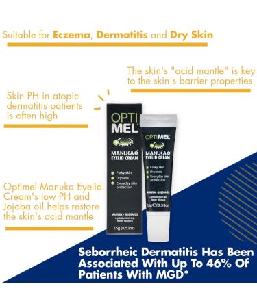 Optimel Manuka Honey Eyelid Cream 15g | Dry Itchy Skin Relief for Eczema & Dermatitis - Soothing Treatment for Eyelids & Face - Buy Online on GoSupps.com