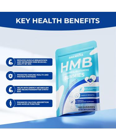 BAKAKOUL HMB and L-Leucine Gummies HMB and Leucine Supplement Supports Muscle Fast Workout Support HMB and Leucine Amino Acid for Men & Women Sugar Free Non-GMO 480 Counts - Buy Online on GoSupps.com