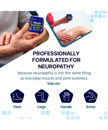 Basic Vigor Migrastil Neuropathy Relief Cream - Extra Strength for Feet Legs & Hands | Vegan Cruelty-Free Non-Greasy Cooling Effect (4 oz) - Made in USA - Buy Online on GoSupps.com