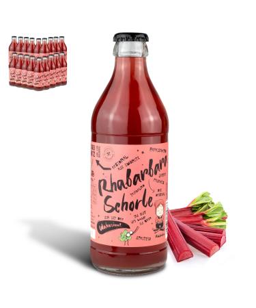 Brauerei Zwnitz Rhabarberschorle 18 Pack / 0.33 liter glass bottles of rhubarb juice spritzer / refreshing rhubarb lemonade from Saxony