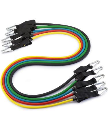 Fit Simplify 12-Piece Resistance Tube Bands Set - Includes Instruction Booklet for Effective Workouts | International Shipping Available - Buy Online on GoSupps.com