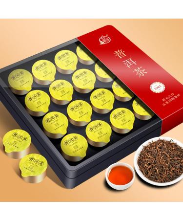 HQZM Yunnan Premium Grade Puer Ripe Tea in Small Cans with Exquisite Gift Packaging 100g Choice of Quality - Buy Online on GoSupps.com