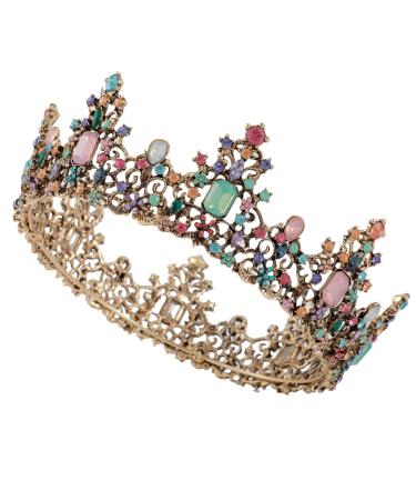 Baroque Princess Crowns for Women & Girls  Wedding Crowns  Rave Accessories  Gemstones Headband  Halloween Christmas Prom Type1