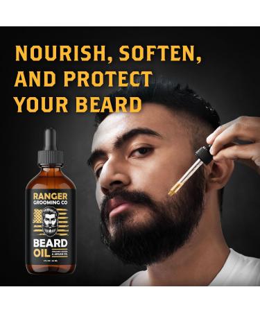 Ranger Grooming Co Fragrance-Free Beard Oil 1 oz - 100% Pure Natural Conditioner for Groomed Beards and Moisturized Skin - Buy Online on GoSupps.com