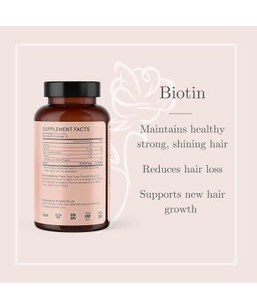 Biotin 10000mcg Hair Gummies for Faster Growth - Vitamin B7, Skin & Nails Support - Non GMO, Gluten Free - Vegan Friendly - 60 Gummies - Buy Online on GoSupps.com