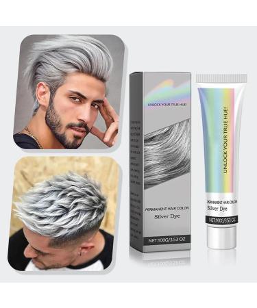 HOUXIANDOU Silver Hair Color With Natural Essence Extract Inherenta Silver Hair Dye Extract Silver Hair Dye Silver Gray Natural Hair Dye Cream 2 pcs - Buy Online on GoSupps.com