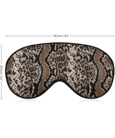 Adjustable Snake Skin & Leopard Print Sleep Mask for Women - Comfortable Eye Shades with Elastic Strap - Buy Online on GoSupps.com