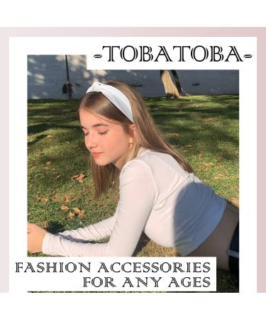 TOBATOBA 6 Pack Satin Knotted Headbands for Women - Neutral Fashion Hair Accessories - Buy Online on GoSupps.com