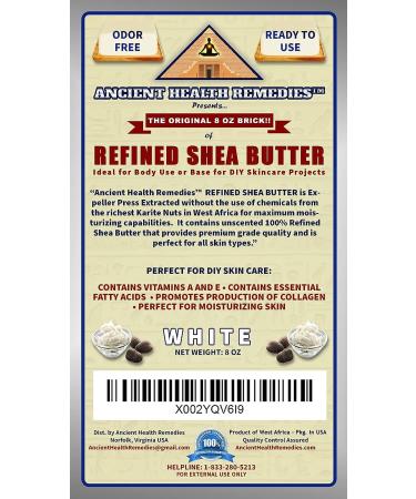 Naturally Refined African Ivory White Shea Butter Blocks/Jar | Unscented | Bulk Size for Anti Aging & Dry Skin | DIY Body Butter Recipes Base | Skincare, Babycare, & Soap Making | 0.50 lb - Buy Online on GoSupps.com