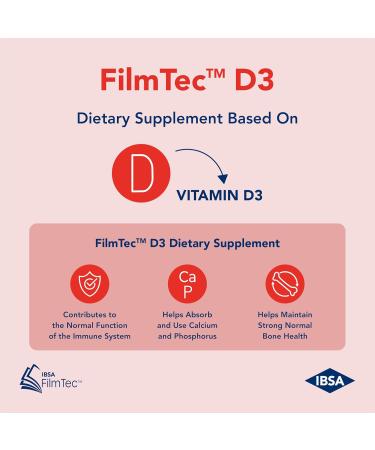 Ibsa FilmTec D3 - Dietary Supplement 2000 IU Vitamin D3-30 Oral Dissolving Films for Immediate Release and Tolerability - Gluten-Free Lactose-Free Sugar-Free Non-GMO - Buy Online on GoSupps.com